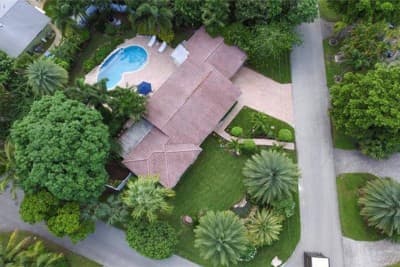 Aerial view of property