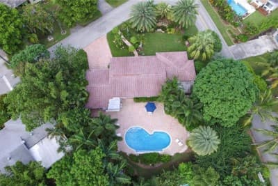 Aerial view of property