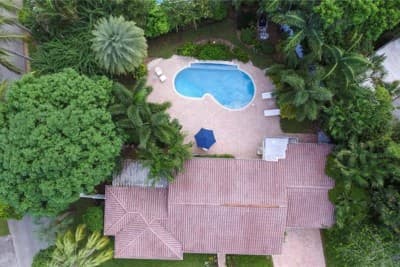 Aerial view of property