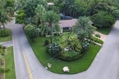 Aerial view of property